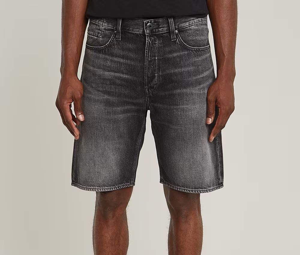 G-Star Raw Jean Shorts Mens Size 29 Grey Wash Dakota Clean Edge 9" $130